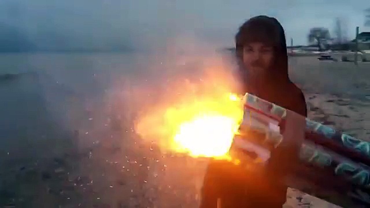 Crazy Gunshots on a beach