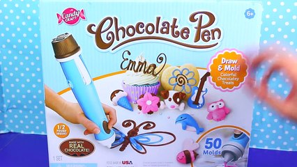 Скачать видео: CHOCOLATE PEN Candy Maker Candy Craft Toy Review Make Your Own Chocolate Ice Cream Shapes