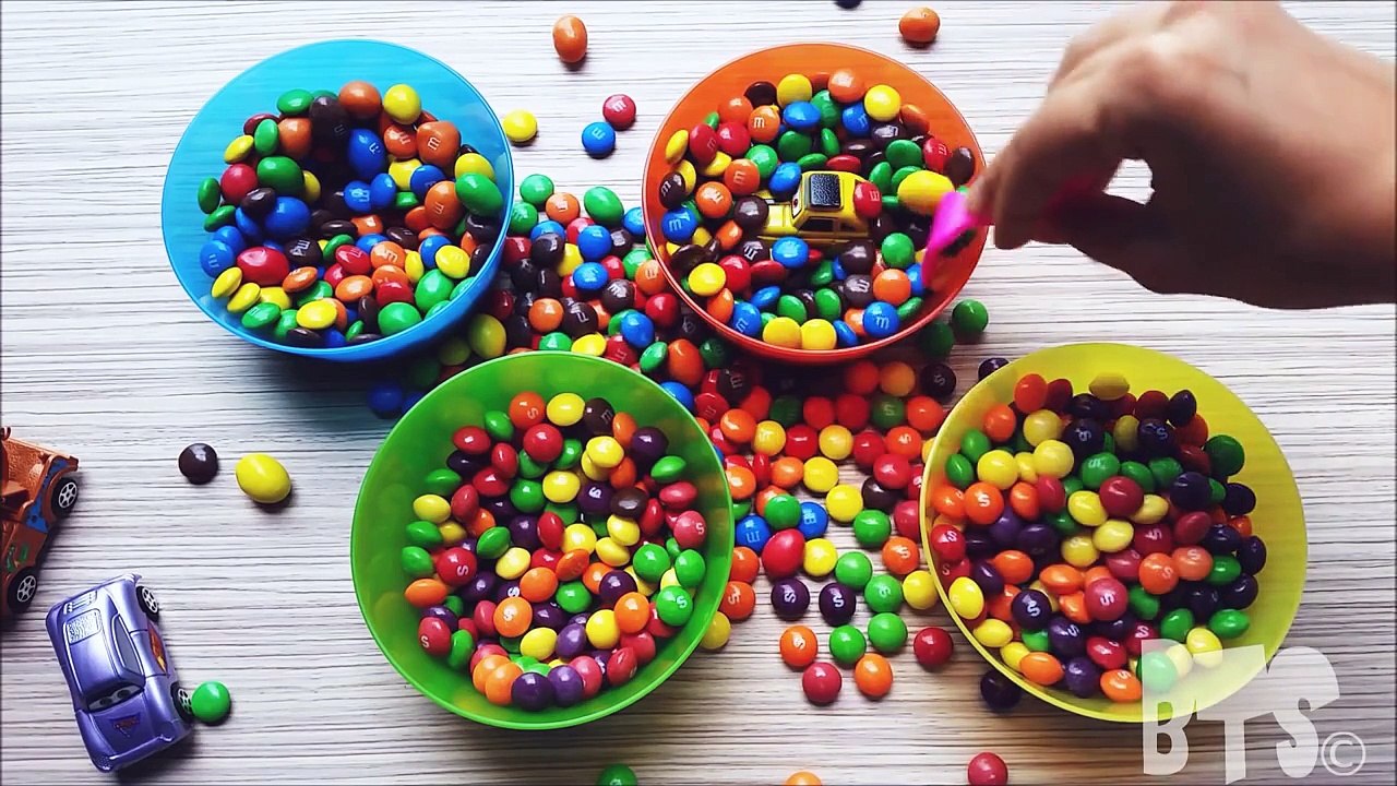 Surprise Disney Pixar Cars Toys Lightning Mcqueen M&Ms Skittles | Kids Playground