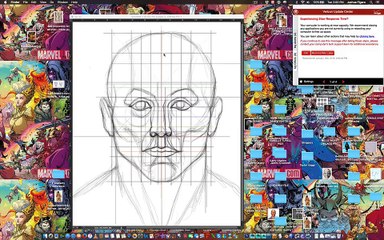 Drawing of Aleesha Young Head in Photoshop Part 2