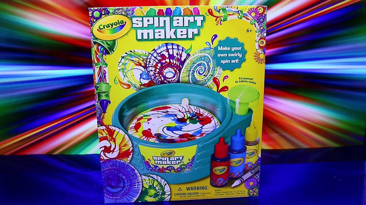 Crayola Spin Art Maker Machine Spinning Art Painting Set Toy Review Kid Friendly DisneyCar