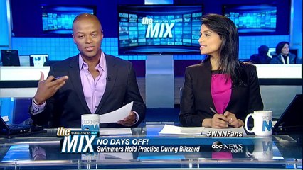 Swimming Athletes Continue Practice During Blizzard | ABC News