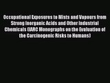 Occupational Exposures to Mists and Vapours from Strong Inorganic Acids and Other Industrial