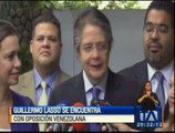 Guillermo Lasso mantiene reuniones en Venezuela