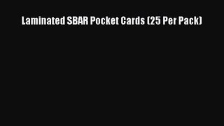 Laminated SBAR Pocket Cards (25 Per Pack)  Free Books