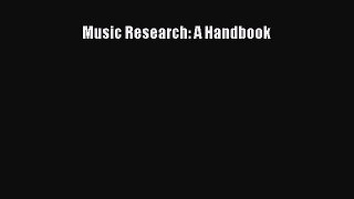 (PDF Download) Music Research: A Handbook PDF