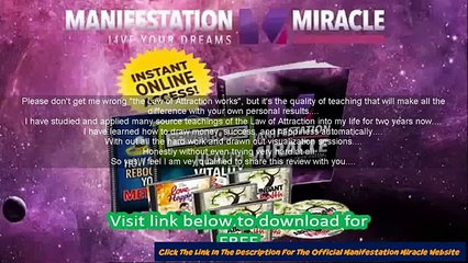 Manifestation Miracle Ebook A Real Review!!