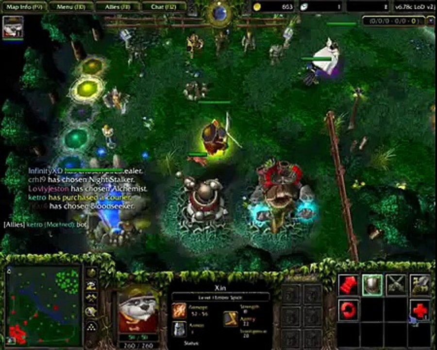 DotA LoD 6.78c Xin Ember Spirit 1 hitter