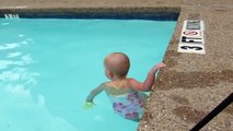 So cute baby has an amazing swimming talent