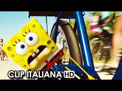 Spongebob: Fuori dall'acqua Clip Ufficiale Italiana 'Bicicletta' (2015) Movie HD