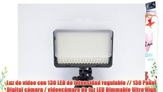Luz de v?deo con 130 LED de intensidad regulable // 130 Panel Digital c?mara / videoc?mara