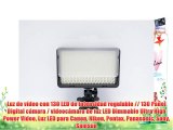 Luz de v?deo con 130 LED de intensidad regulable // 130 Panel Digital c?mara / videoc?mara