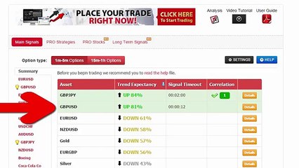 Auto Binary Signals (Main ABS) Video 3 Live Trading - November 2nd 2015