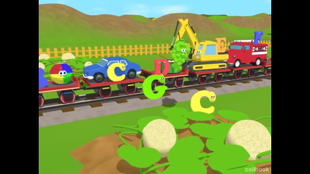 Английский алфавит для детей. Учим сразу все буквы английского алфавита вместе с паровозик