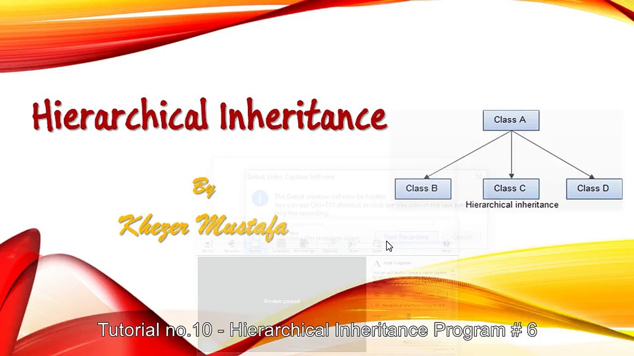Tutorial no.10 - Hierarchical Inheritance Program # 6