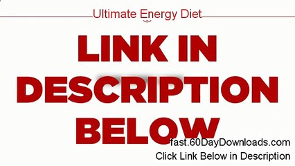 Ultimate Energy Diet 2.0 Review, will it work (and instant access)