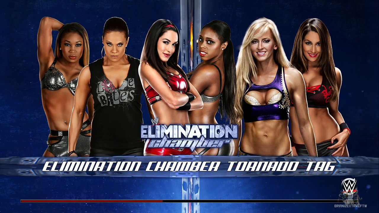 WWE 2K15 - Divas Elimination Chamber: Nikki Bella, Brie Bella,Summer Rae vs Naomi,Cameron,