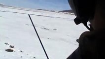 Helicopter hunting with arrows