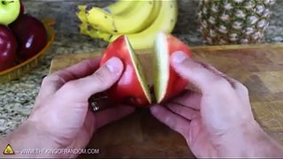 awesome and creativity art of apple cutting