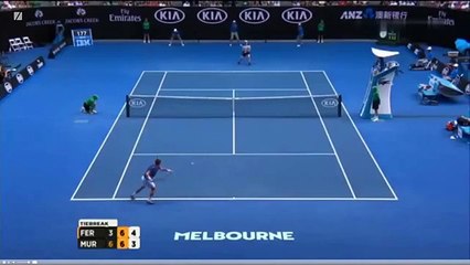 Murray v Ferrer Australian Open 2016 || BEST Points of 2nd Set Tiebreak, Amazing RALLIES!