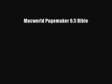 Macworld Pagemaker 6.5 Bible  Free Books