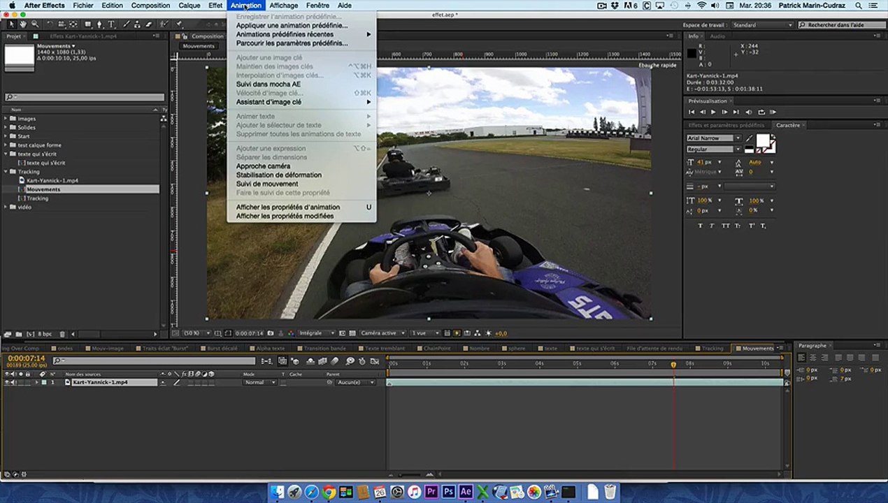 Tracking ou suivi de mouvement