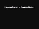 [PDF Download] Discourse Analysis as Theory and Method [PDF] Full Ebook