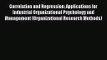 PDF Download Correlation and Regression: Applications for Industrial Organizational Psychology