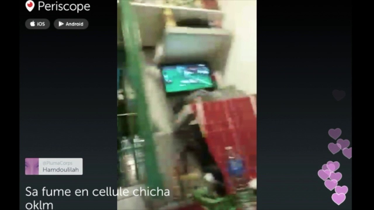 Un détenu de prison se filme en cellule sur Periscope