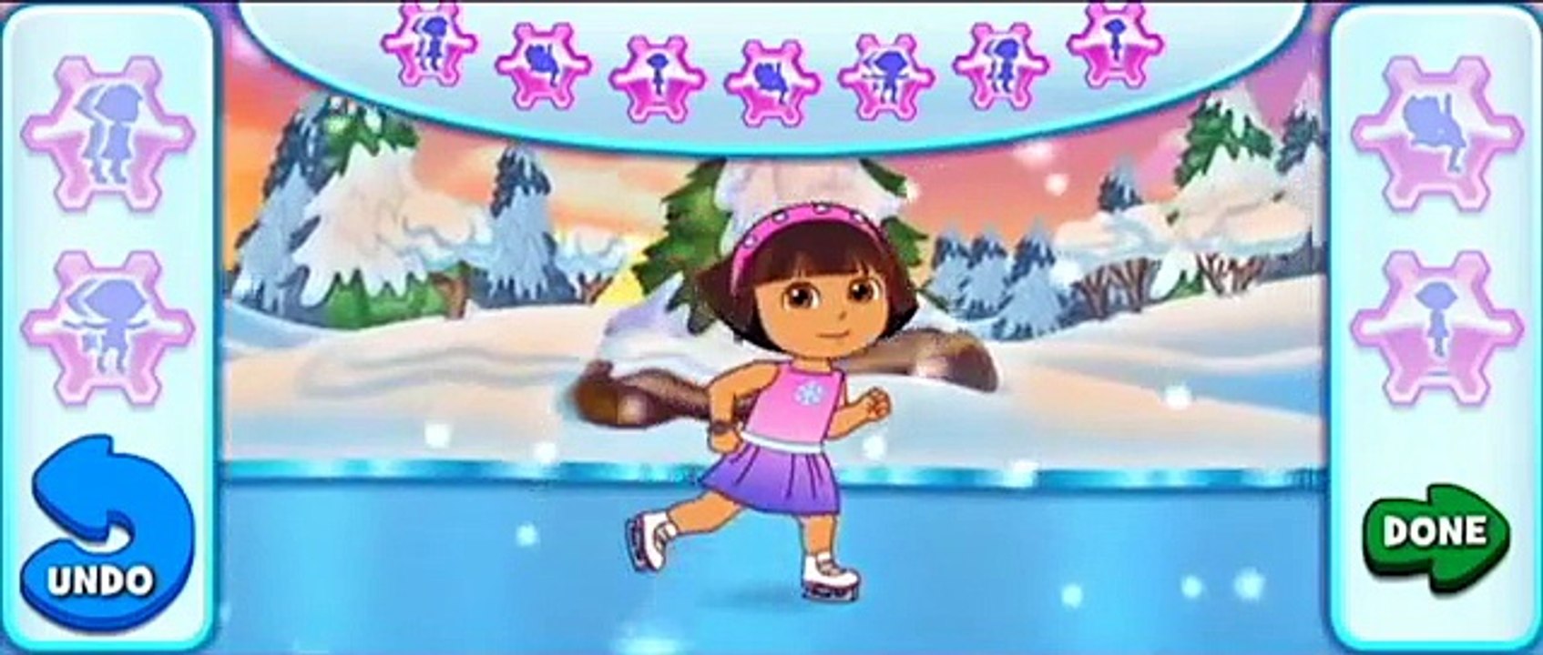 Dora the Explorer! Dora and the Ice Princess skate on ice! Fun gameplay for kids!