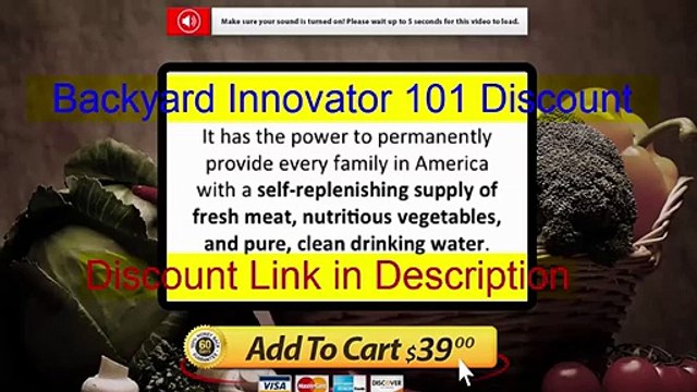 Backyard Innovator 101 Discount, Coupon Code, Get $12 Off