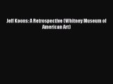 (PDF Download) Jeff Koons: A Retrospective (Whitney Museum of American Art) Read Online