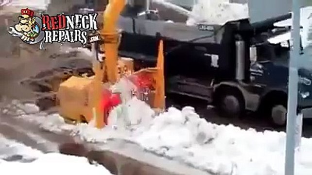 How awesome is this shoveling machine