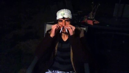 Guy smokes 4 cigarettes at once