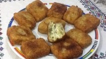 مربعات البطاطس المحشوة بالجبن المقرمشة و اللذيذة من المطبخ المغربي مع ربيعة Potato and Che
