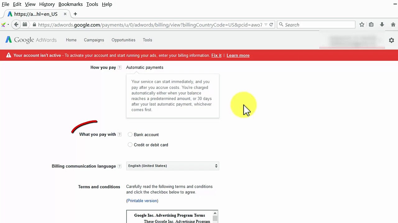 009 Step 5 Providing Billing Details