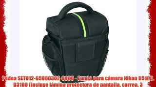 Pedea SET012-65060302-0008 - Funda para c?mara Nikon D5100 D3100 (incluye l?mina protectora