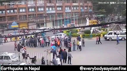 Nepal Earthquake Live CCTV footage from 10 spots  Disastrous Earthquakes
