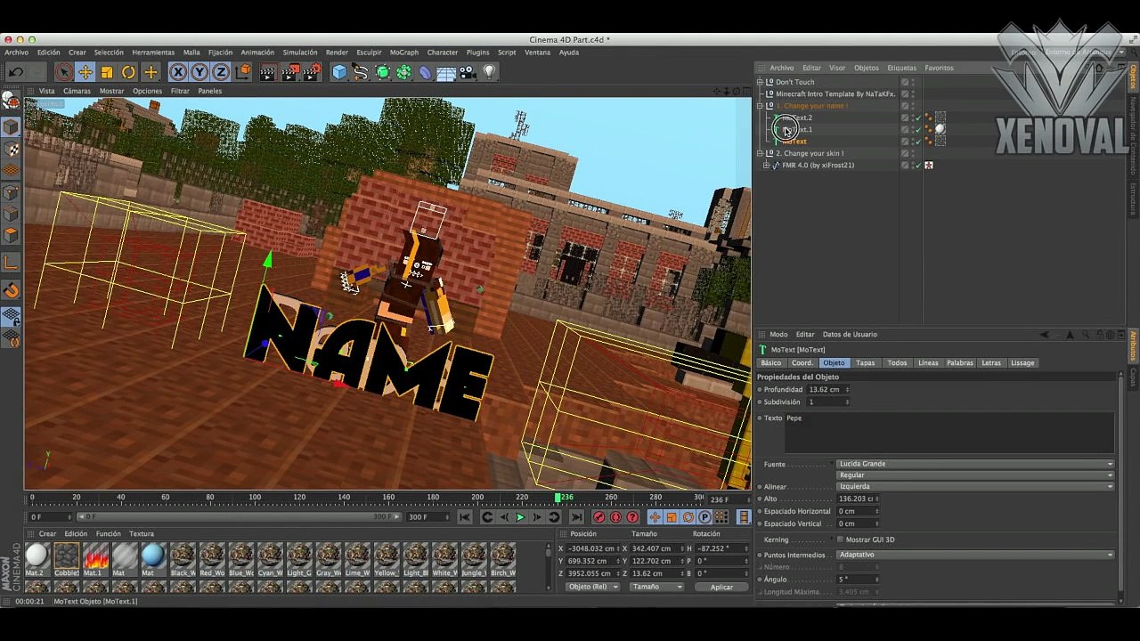 Como Editar Intros Template de Minecraft | Con tu Skin