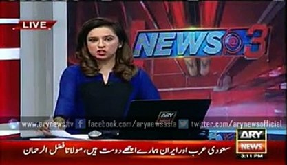 Imran Khan pushing a truck blocking road to his house