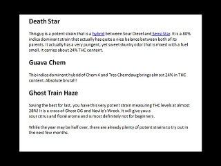 Strongest marijuana strains 2015