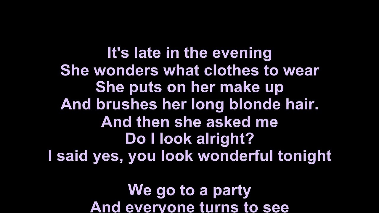 Dire Straits – Wonderful Tonight Lyrics