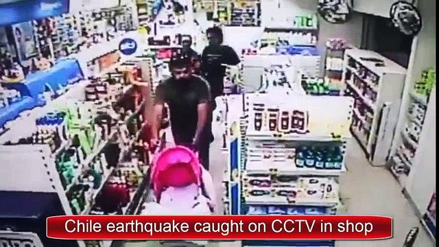 AMAZING video Chile earthquake caught on CCTV in shop ( Terremoto chili Historical Earthquakes