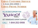 Yahoo Mail Support Phone Number | 1-844-202-0908