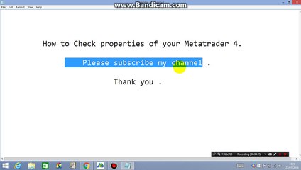 How to Check properties of your Metatrader 4