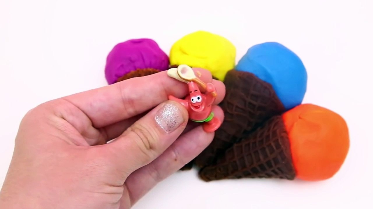 Play-Doh Ice Cream Cone Surprise Eggs Spongebob Hello Kitty Lion King Angry Birds