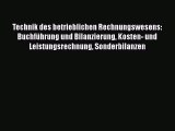 [PDF Herunterladen] Technik des betrieblichen Rechnungswesens: Buchführung und Bilanzierung