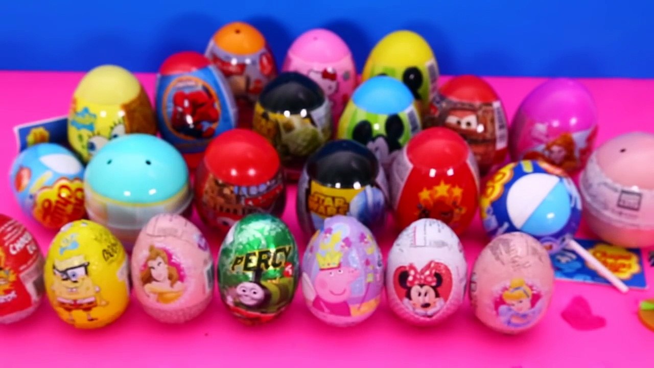 Surprise eggs Unboxing Peppa Spongebob Huevos Kinder Sorpresa egg by Unboxingsurpriseegg