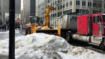 Massive Truck removes Snow from the streets in Washington following Snowzilla - Blizzard 2016