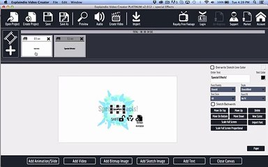 Using Special Effect Animations In Explaindio 2